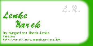lenke marek business card